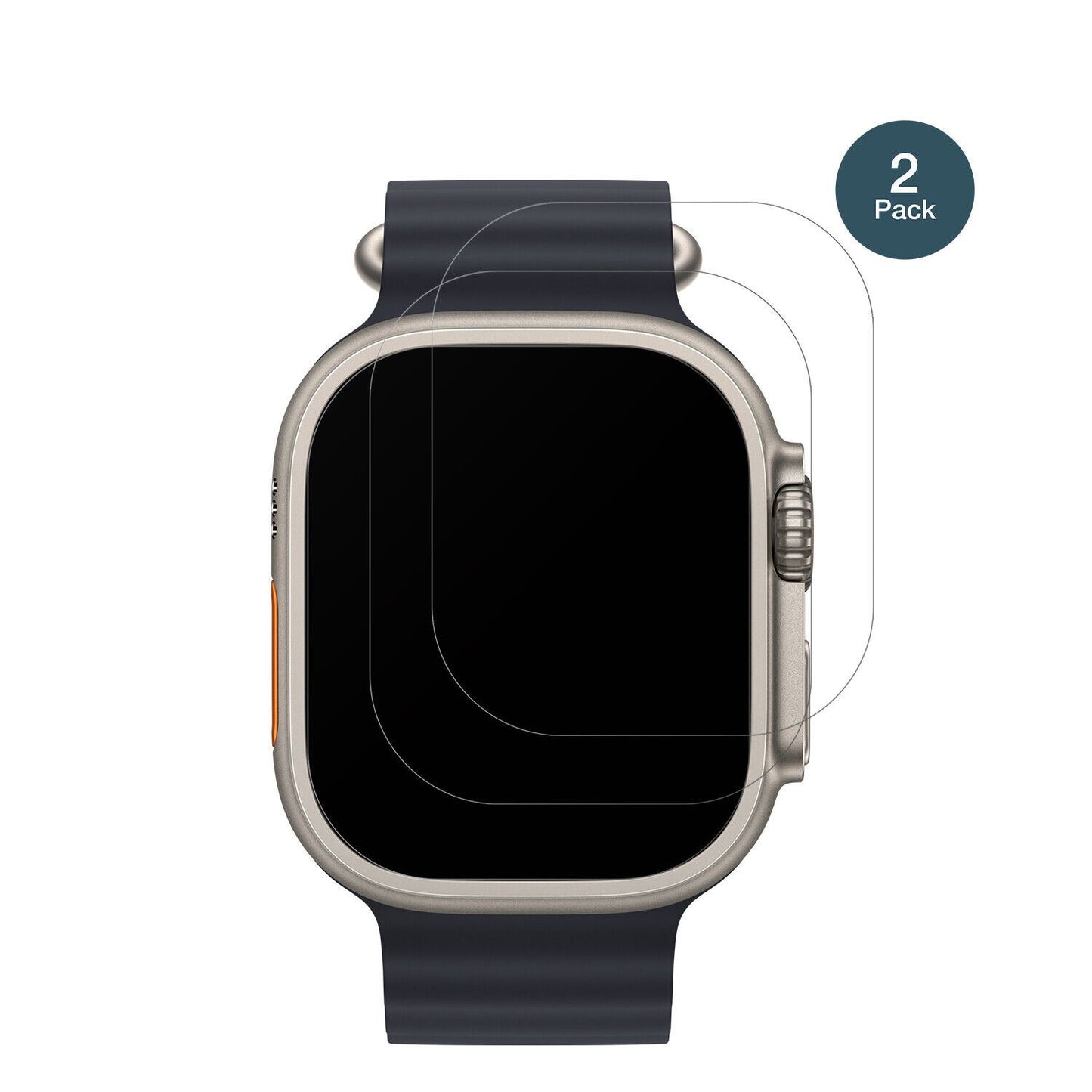 AppleWatch Ultra mit aufgebrachter dipos Panzerfolie, die lästige Fingerabdrücke minimiert