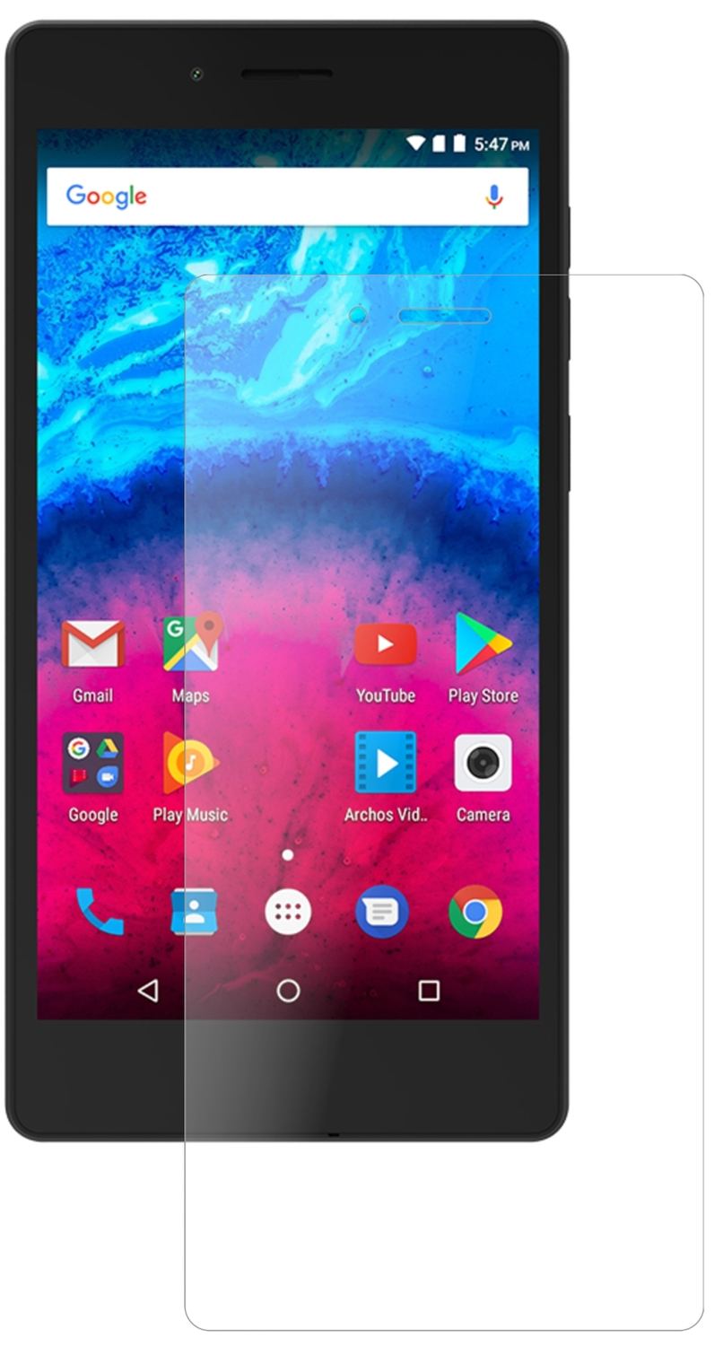 Archos50 Core 5,0 Zoll mit aufgebrachter dipos Panzerfolie, die lästige Fingerabdrücke minimiert