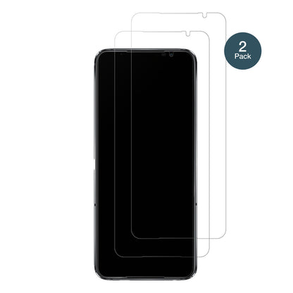 ASUSROG Phone 6D mit aufgebrachter dipos Panzerfolie, die lästige Fingerabdrücke minimiert