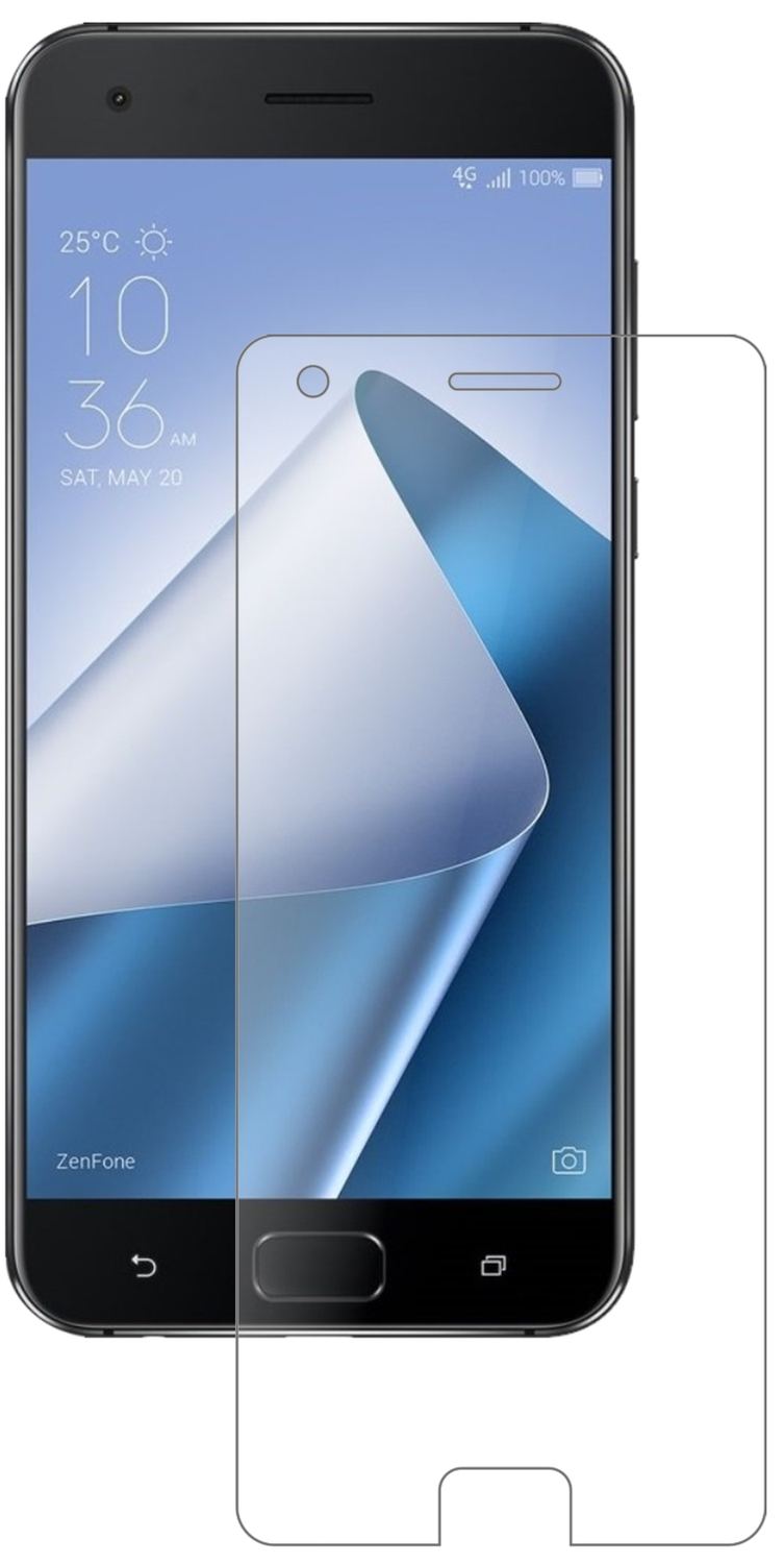 AsusZenFone 4 Pro ZS551KL mit aufgebrachter dipos Panzerfolie, die lästige Fingerabdrücke minimiert