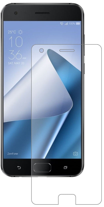 AsusZenFone 4 Pro ZS551KL mit aufgebrachter dipos Panzerfolie, die lästige Fingerabdrücke minimiert