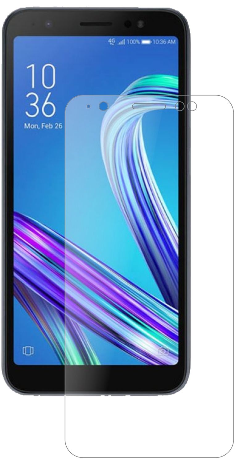 AsusZenfone Live L1 ZA550KL mit aufgebrachter dipos Panzerfolie, die lästige Fingerabdrücke minimiert