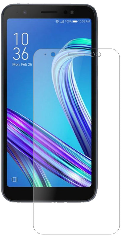 AsusZenfone Live L1 ZA550KL mit aufgebrachter dipos Panzerfolie, die lästige Fingerabdrücke minimiert