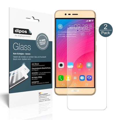 AsusZenFone Pegasus 3s mit aufgebrachter dipos Panzerfolie, die lästige Fingerabdrücke minimiert