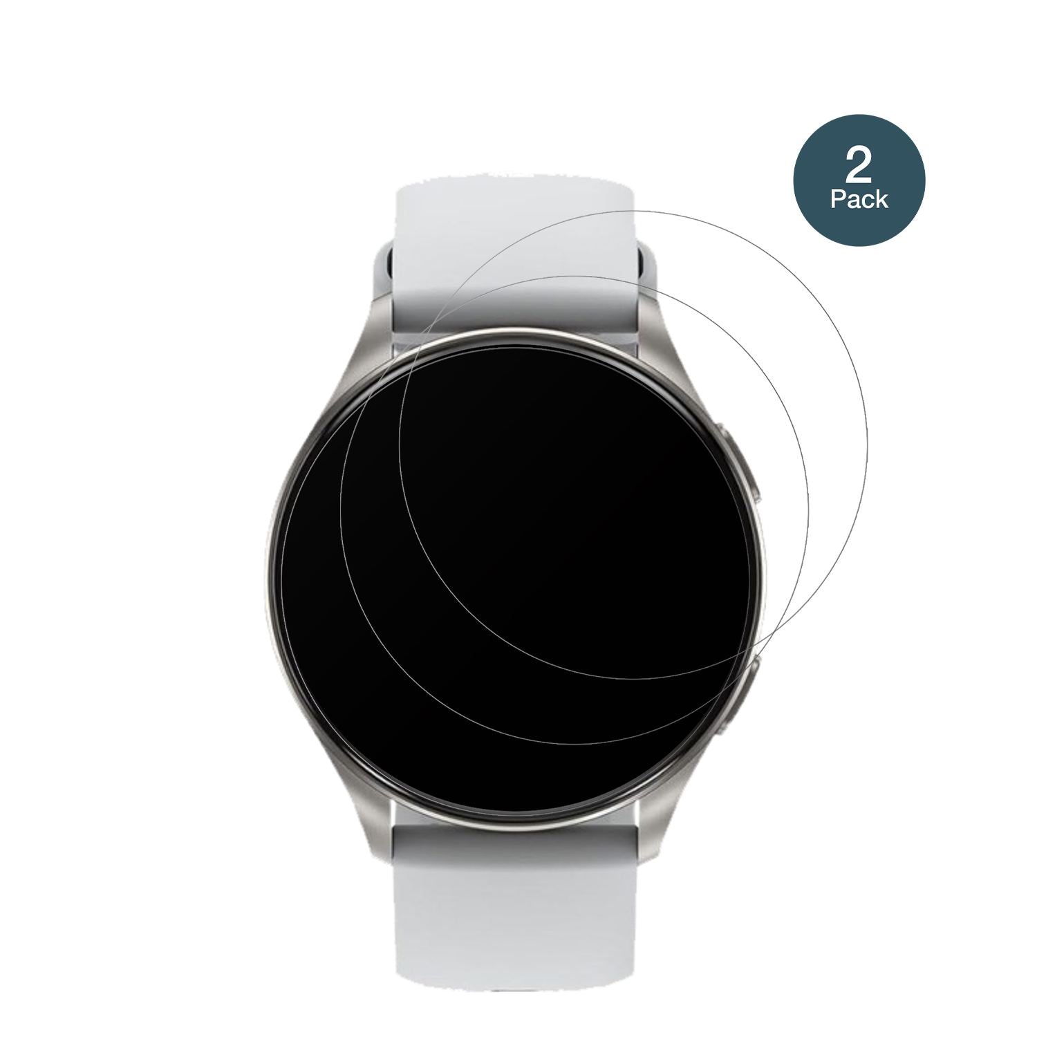 BaolubaoW60 Smartwatch mit aufgebrachter dipos Panzerfolie, die lästige Fingerabdrücke minimiert