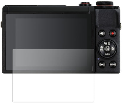 CanonPowerShot G7X Mark III mit aufgebrachter dipos Panzerfolie, die lästige Fingerabdrücke minimiert