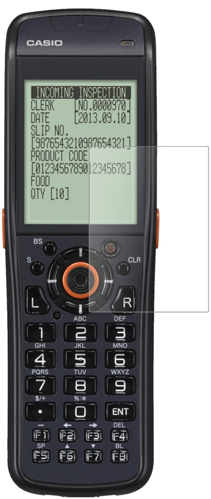 CasioDT-970 mit aufgebrachter dipos Panzerfolie, die lästige Fingerabdrücke minimiert