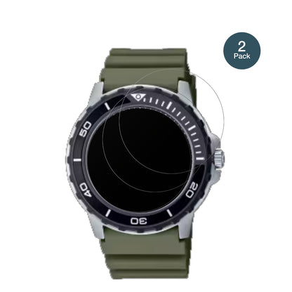 CasioMTD-125D mit aufgebrachter dipos Panzerfolie, die lästige Fingerabdrücke minimiert