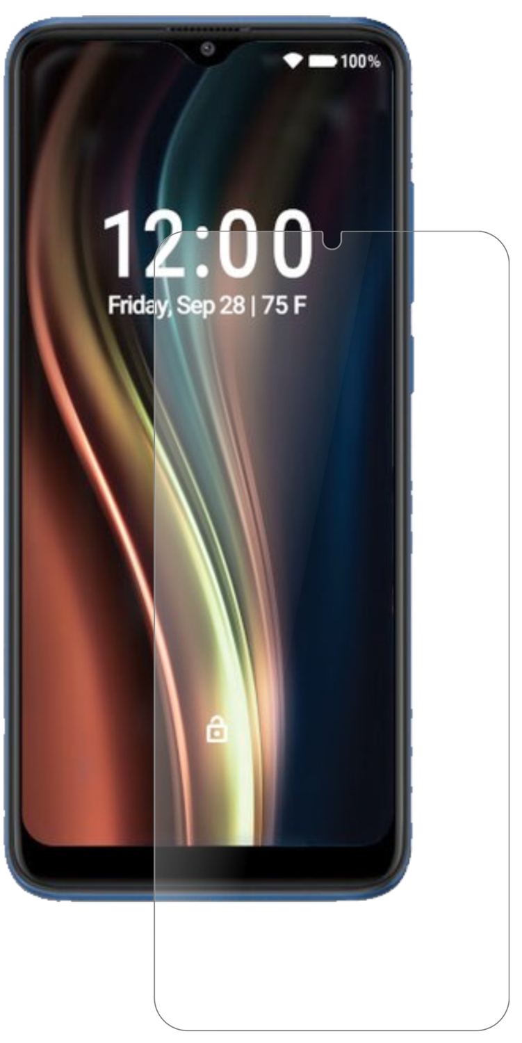 CoolpadLegacy 5G mit aufgebrachter dipos Panzerfolie, die lästige Fingerabdrücke minimiert