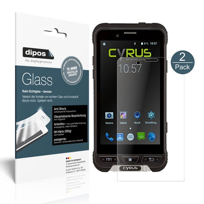 CyrusCYR10090 CS35 mit aufgebrachter dipos Panzerfolie, die lästige Fingerabdrücke minimiert