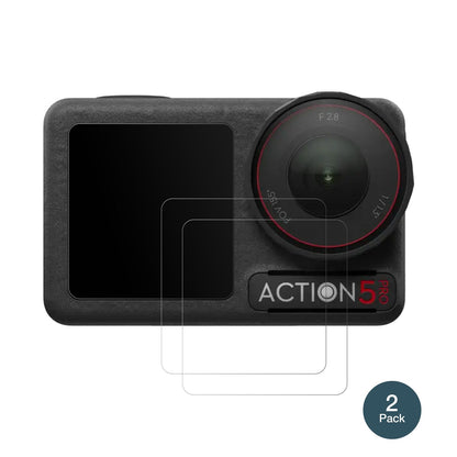 DijOsmo Action 5 Pro mit aufgebrachter dipos Panzerfolie, die lästige Fingerabdrücke minimiert