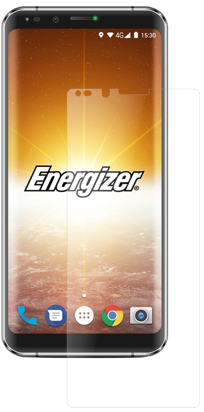EnergizerPowermax P600S mit aufgebrachter dipos Panzerfolie, die lästige Fingerabdrücke minimiert