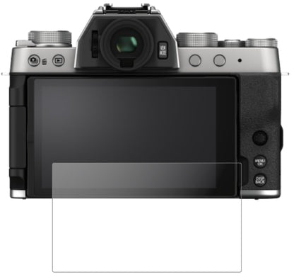 FujifilmX-T200 mit aufgebrachter dipos Panzerfolie, die lästige Fingerabdrücke minimiert