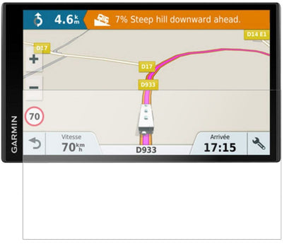 GarminCamper 770 LMT-D EU mit aufgebrachter dipos Panzerfolie, die lästige Fingerabdrücke minimiert