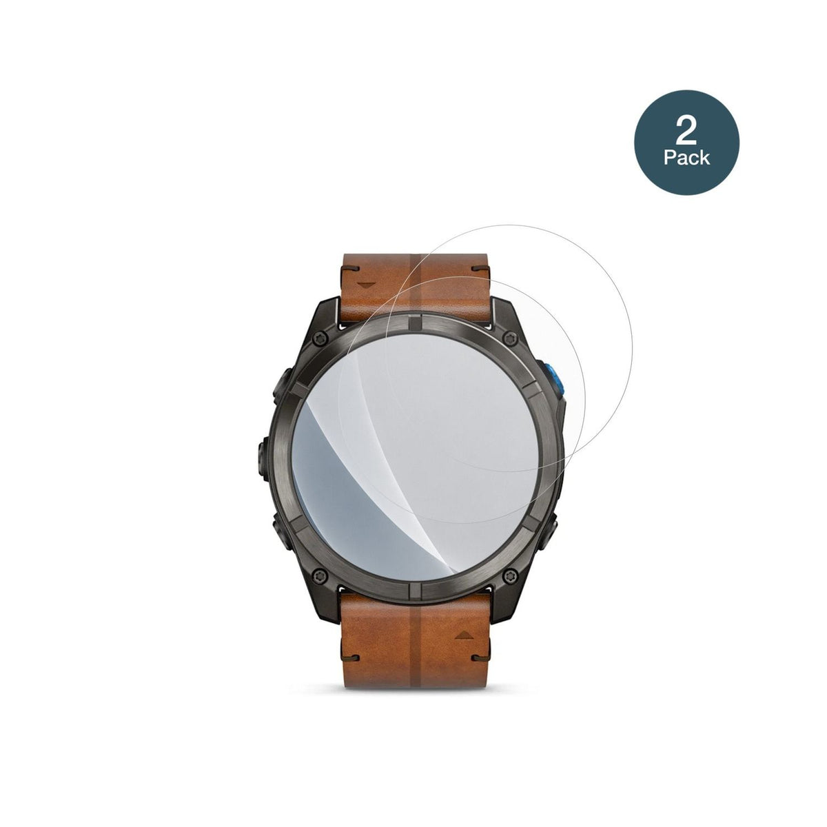 GarminD2 Mach 2 Pro 51mm mit aufgebrachter dipos Panzerfolie, die lästige Fingerabdrücke minimiert