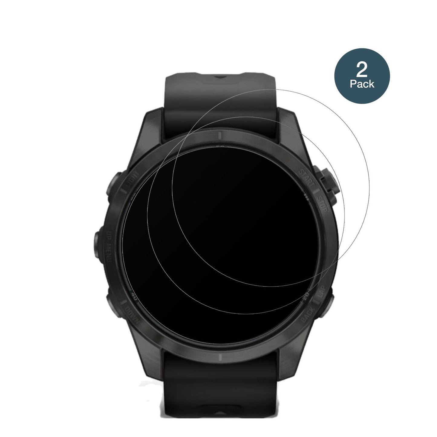 GarminFenix 7s Pro 47mm mit aufgebrachter dipos Panzerfolie, die lästige Fingerabdrücke minimiert