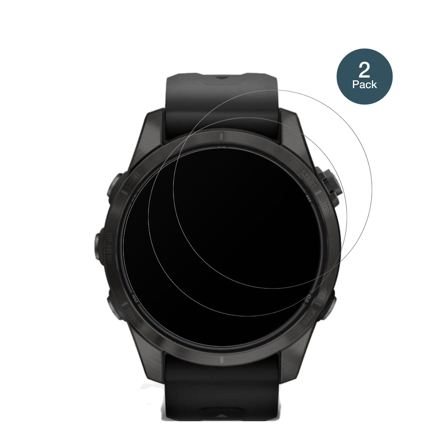 GarminFenix 7s Pro 47mm mit aufgebrachter dipos Panzerfolie, die lästige Fingerabdrücke minimiert