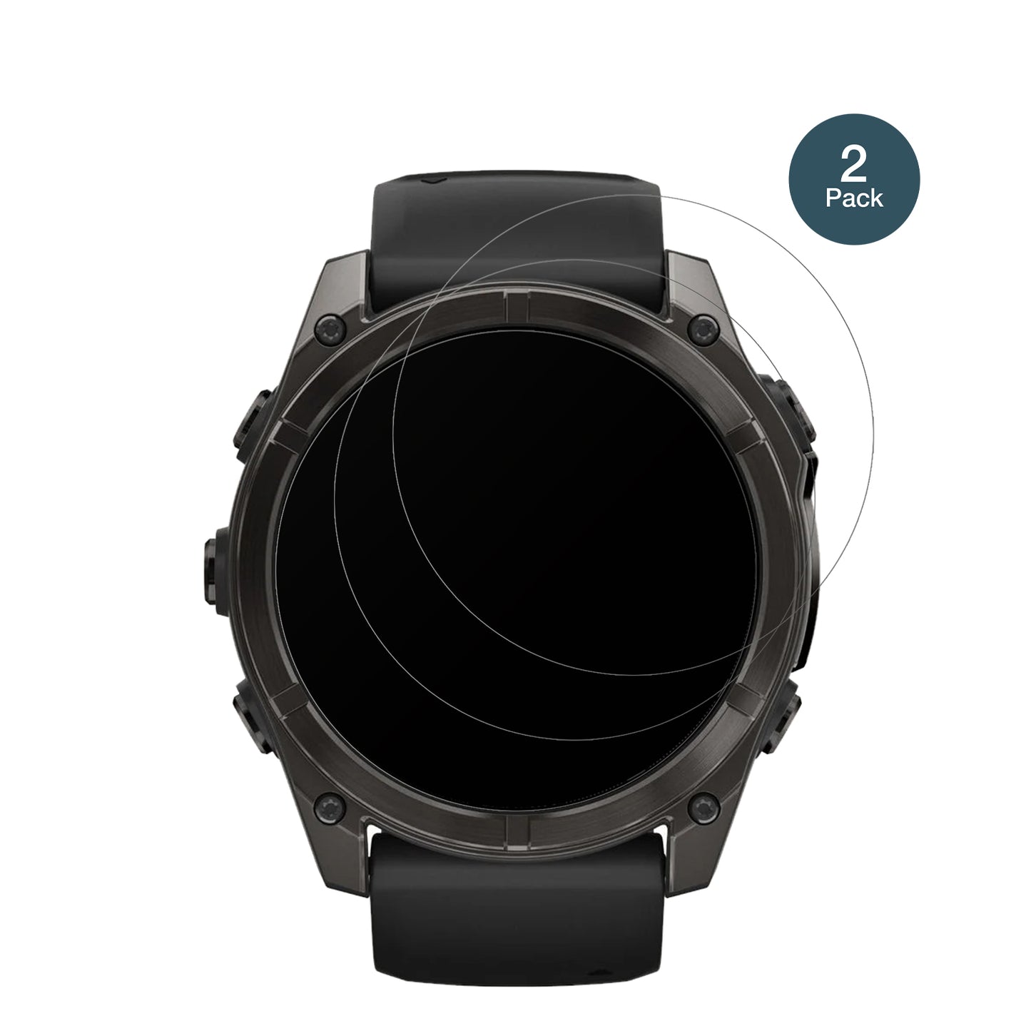 GarminFenix 8 43mm mit aufgebrachter dipos Panzerfolie, die lästige Fingerabdrücke minimiert