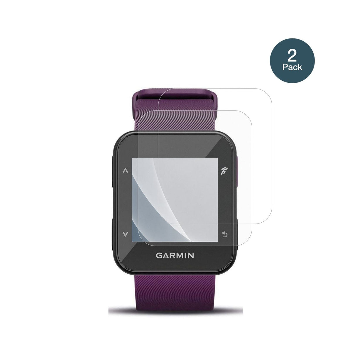 GarminForerunner 30 mit aufgebrachter dipos Panzerfolie, die lästige Fingerabdrücke minimiert