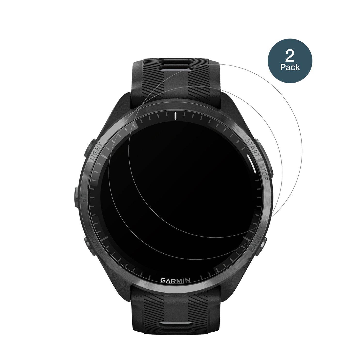 GarminForerunner 965 mit aufgebrachter dipos Panzerfolie, die lästige Fingerabdrücke minimiert