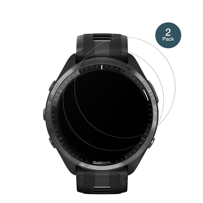 GarminForerunner 965 mit aufgebrachter dipos Panzerfolie, die lästige Fingerabdrücke minimiert