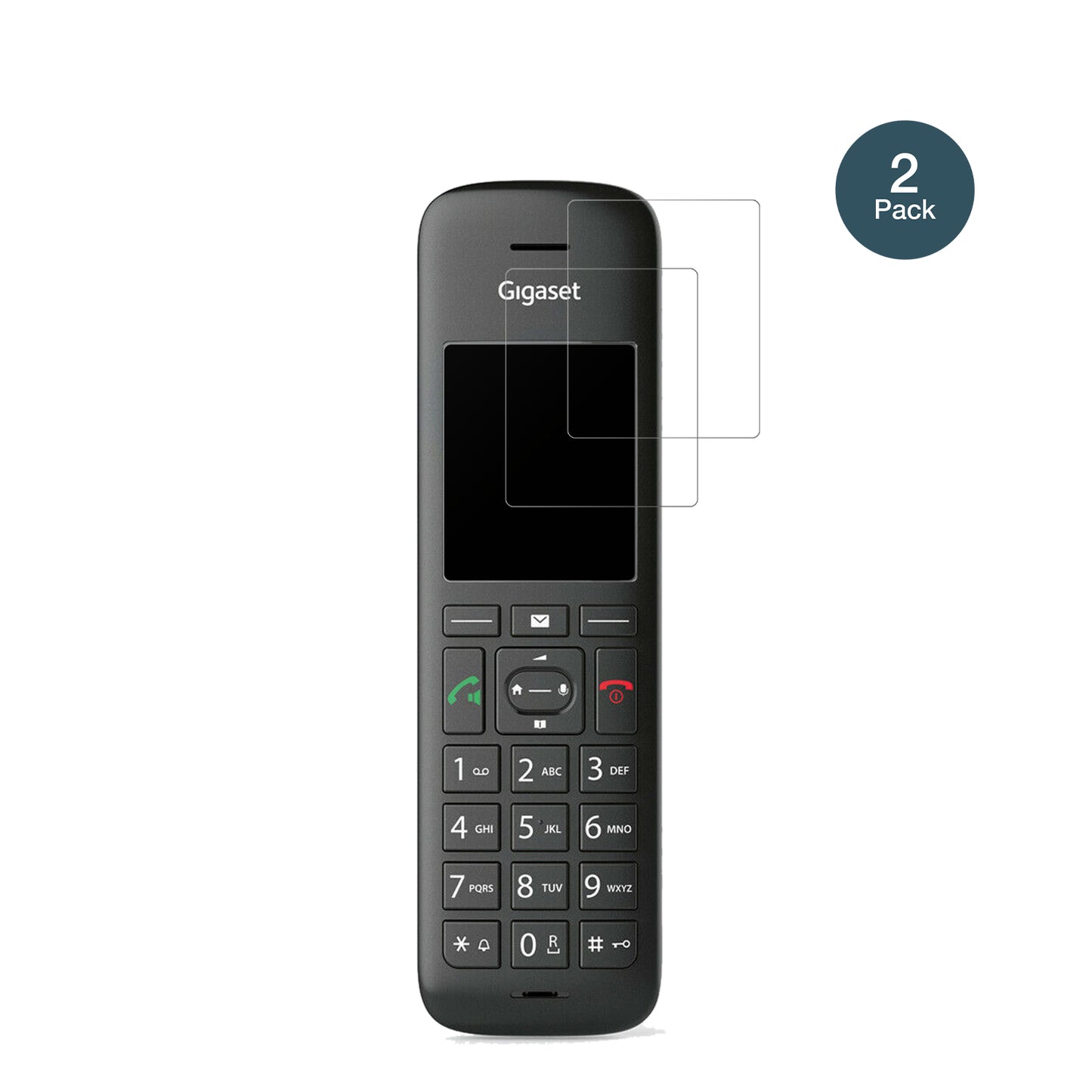 GigasetCE 575 HX mit aufgebrachter dipos Panzerfolie, die lästige Fingerabdrücke minimiert