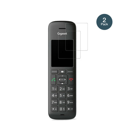 GigasetCE 575 HX mit aufgebrachter dipos Panzerfolie, die lästige Fingerabdrücke minimiert