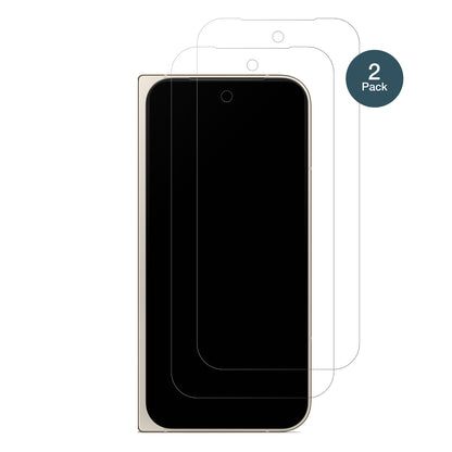 GooglePixel 9 Pro Fold mit aufgebrachter dipos Panzerfolie, die lästige Fingerabdrücke minimiert