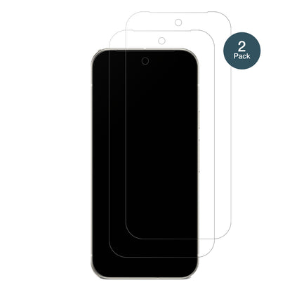 GooglePixel 9a mit aufgebrachter dipos Panzerfolie, die lästige Fingerabdrücke minimiert