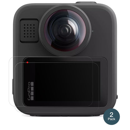 GoProMax 2 mit aufgebrachter dipos Panzerfolie, die lästige Fingerabdrücke minimiert