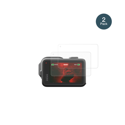 GoProMission 1 Pro mit aufgebrachter dipos Panzerfolie, die lästige Fingerabdrücke minimiert