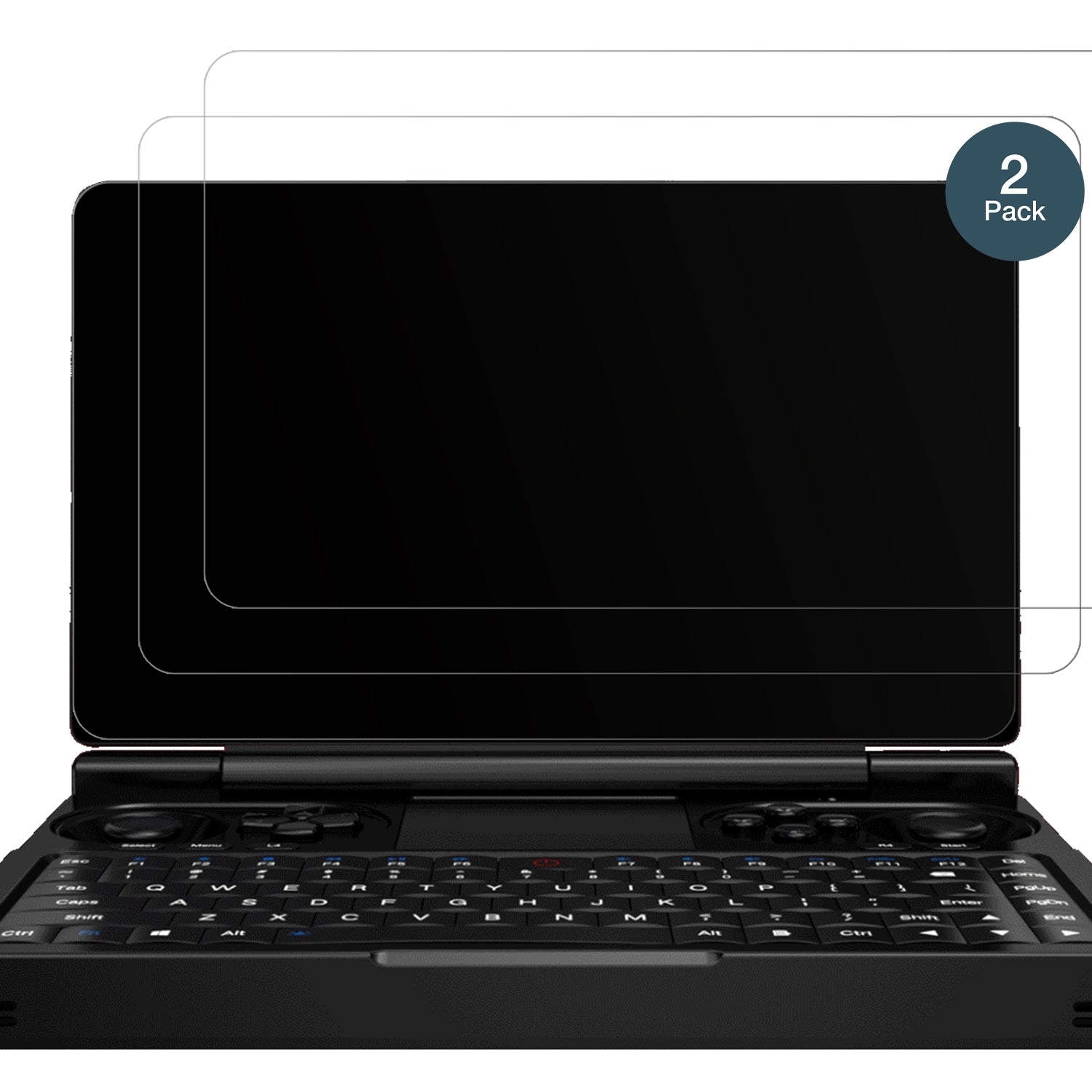GPDWin Mini 2025 mit aufgebrachter dipos Panzerfolie, die lästige Fingerabdrücke minimiert