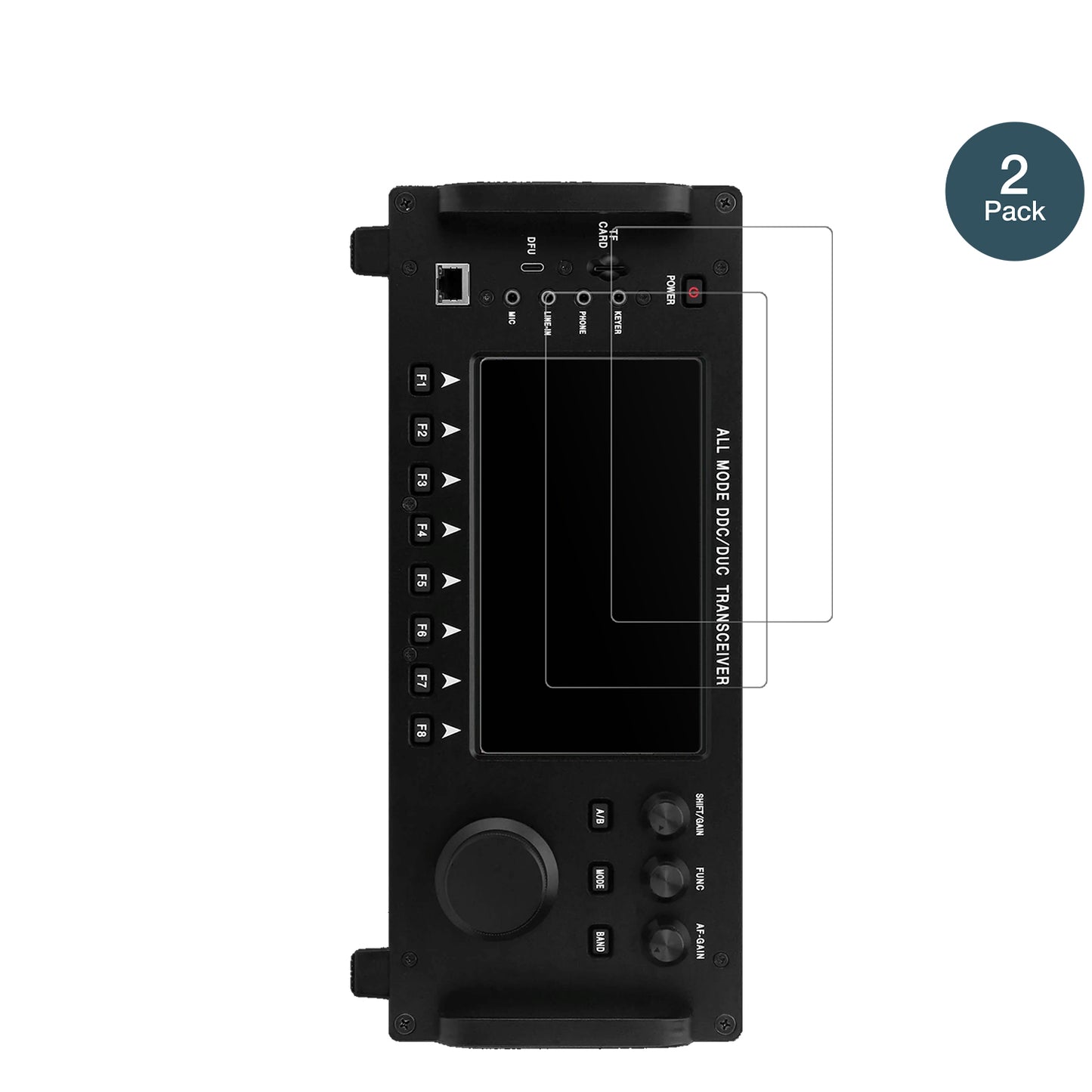 HamGeekRS998 Wolf SDR mit aufgebrachter dipos Panzerfolie, die lästige Fingerabdrücke minimiert