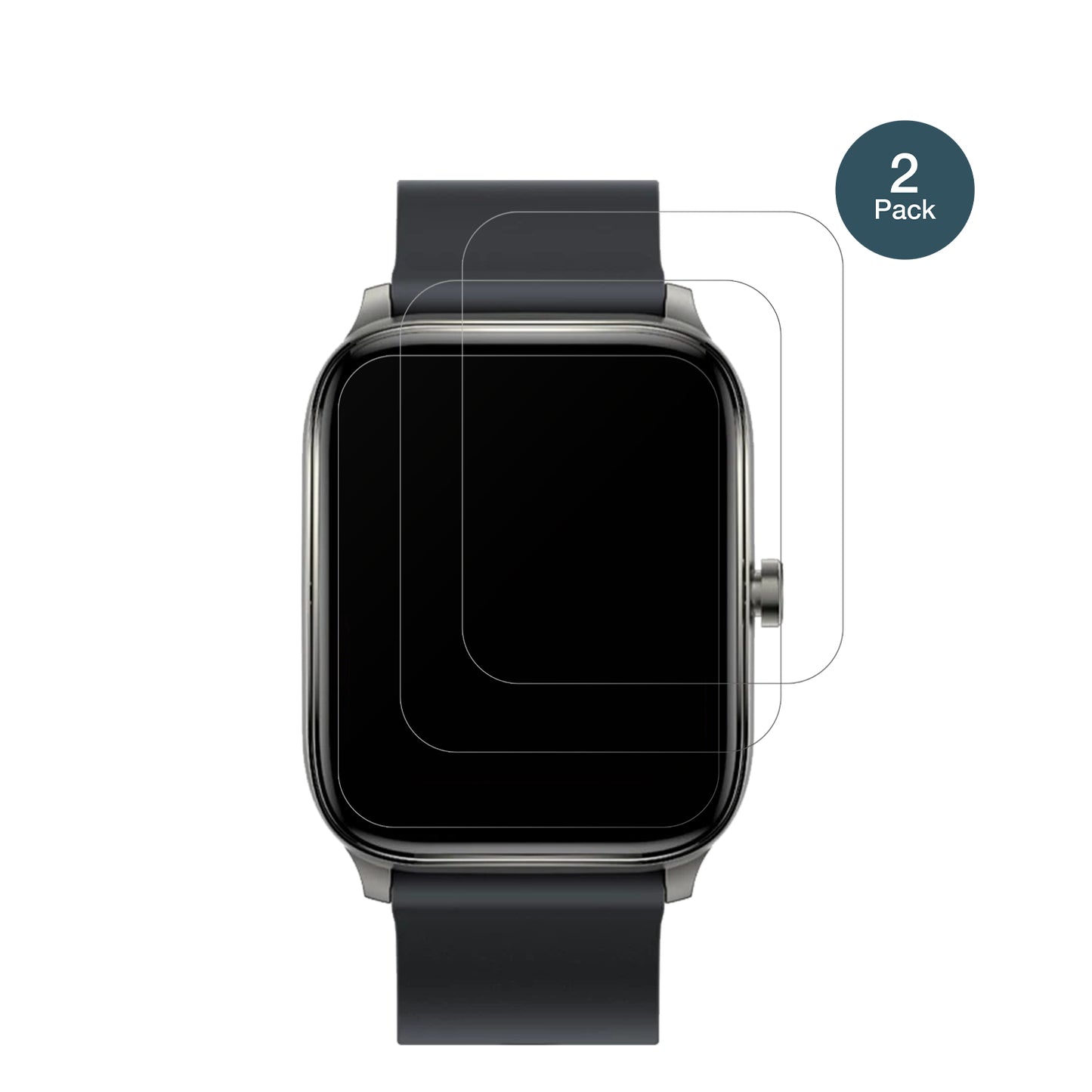 HaylouGST Smartwatch mit aufgebrachter dipos Panzerfolie, die lästige Fingerabdrücke minimiert
