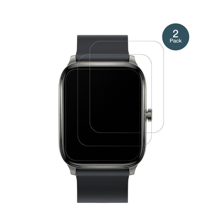 HaylouGST Smartwatch mit aufgebrachter dipos Panzerfolie, die lästige Fingerabdrücke minimiert