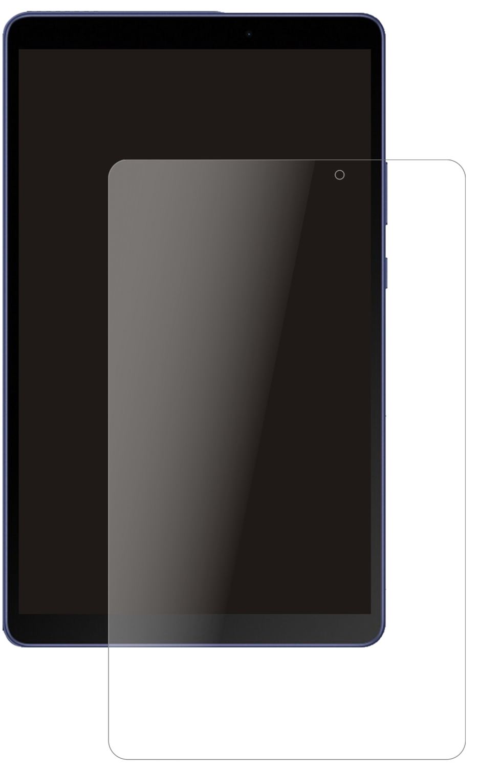 HonorTablet X7 8 Zoll mit aufgebrachter dipos Panzerfolie, die lästige Fingerabdrücke minimiert