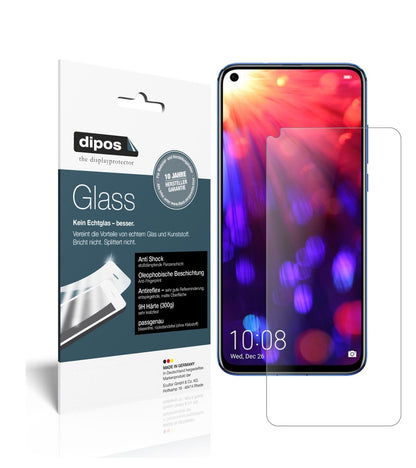 HonorView 20 mit aufgebrachter dipos Panzerfolie, die lästige Fingerabdrücke minimiert