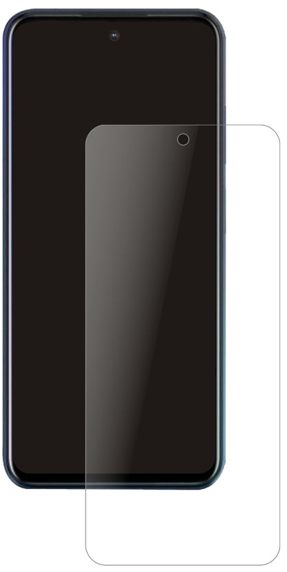 HTCDesire 21 Pro 5G mit aufgebrachter dipos Panzerfolie, die lästige Fingerabdrücke minimiert