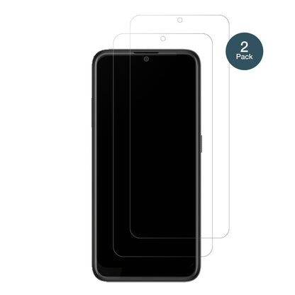 HTCWildfire E1 Plus mit aufgebrachter dipos Panzerfolie, die lästige Fingerabdrücke minimiert