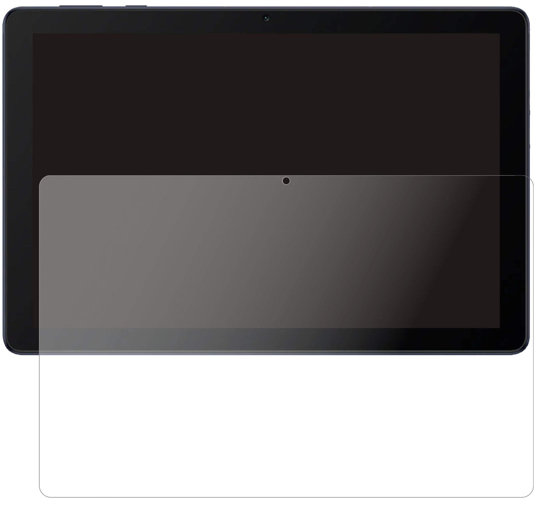 HuaweiMatePad T10s mit aufgebrachter dipos Panzerfolie, die lästige Fingerabdrücke minimiert