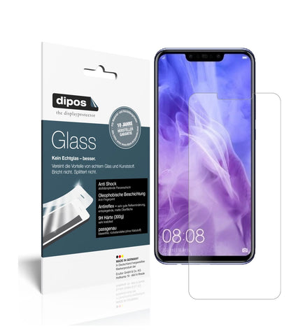 HuaweiNova 3 mit aufgebrachter dipos Panzerfolie, die lästige Fingerabdrücke minimiert