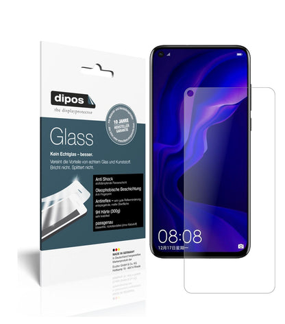 HuaweiNova 4 mit aufgebrachter dipos Panzerfolie, die lästige Fingerabdrücke minimiert