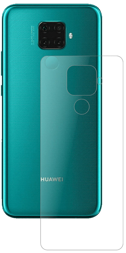 Huaweinova 5i Pro Rückseite mit aufgebrachter dipos Panzerfolie, die lästige Fingerabdrücke minimiert