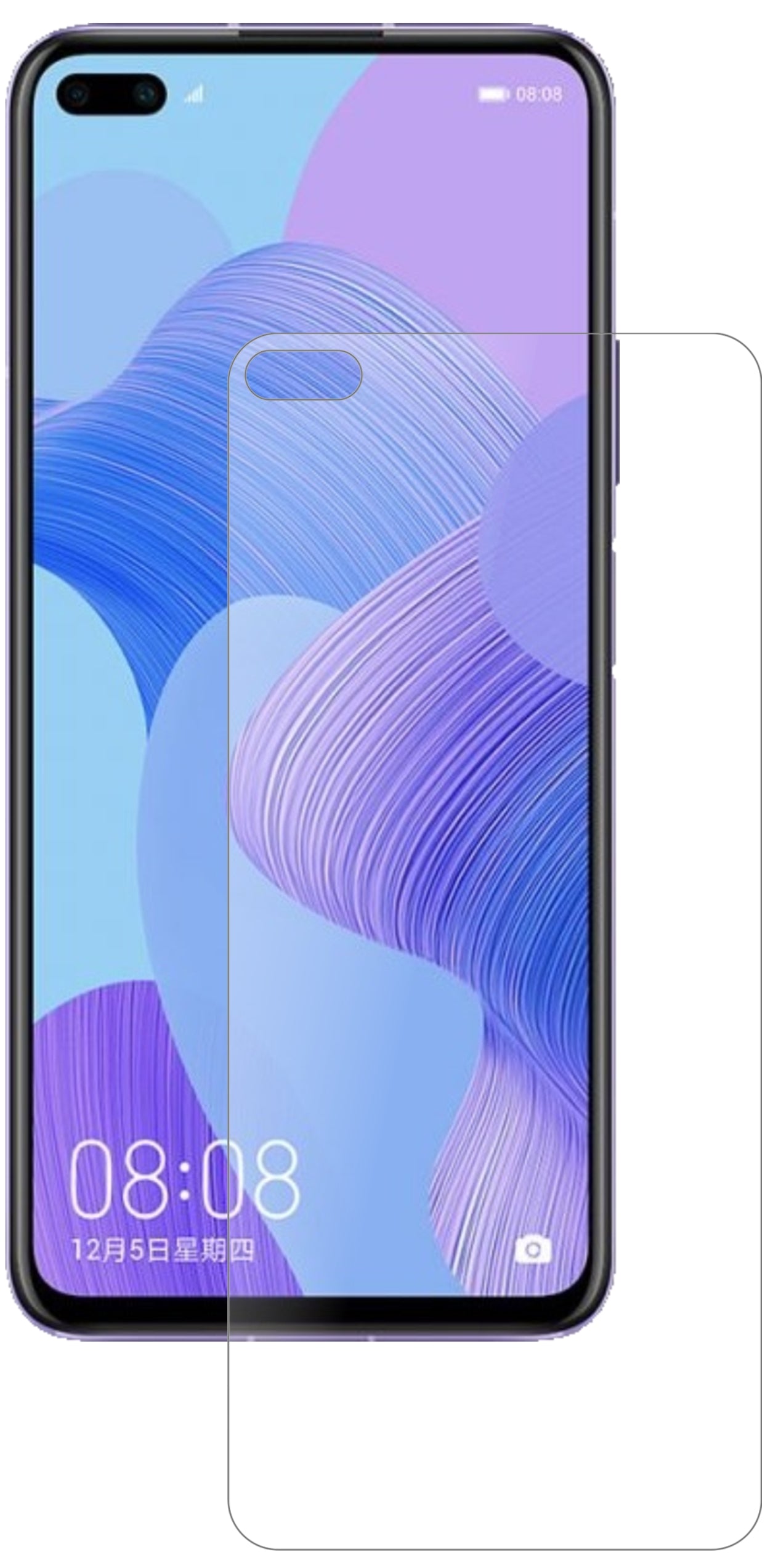 HonorV30 mit aufgebrachter dipos Panzerfolie, die lästige Fingerabdrücke minimiert