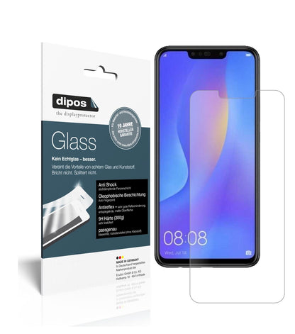HuaweiP Smart Plus mit aufgebrachter dipos Panzerfolie, die lästige Fingerabdrücke minimiert