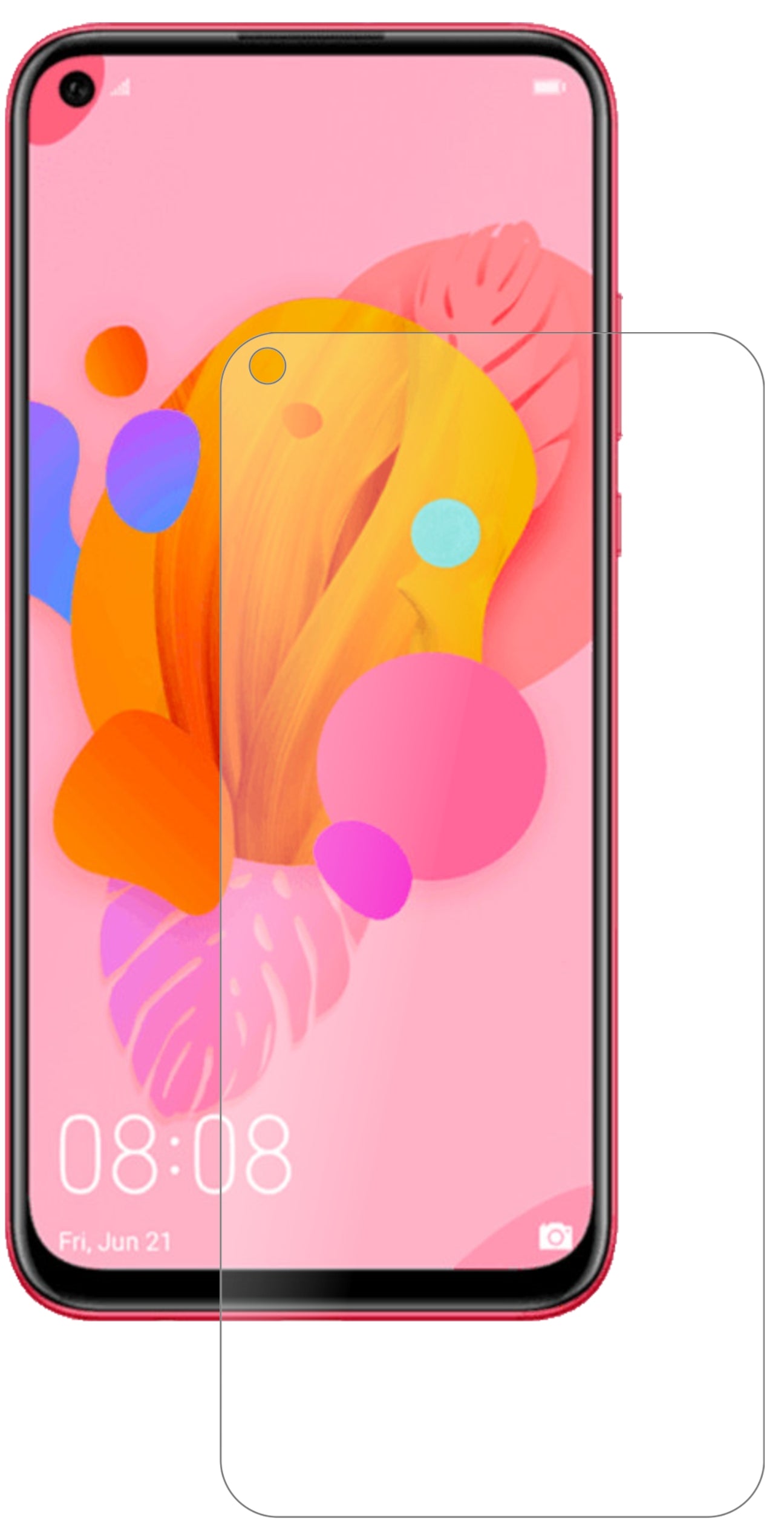 HuaweiP20 lite (2019) mit aufgebrachter dipos Panzerfolie, die lästige Fingerabdrücke minimiert