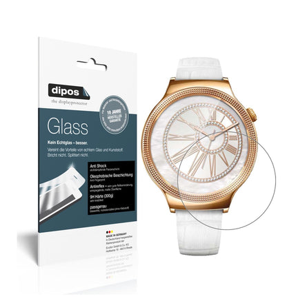 HuaweiWatch Jewel mit aufgebrachter dipos Panzerfolie, die lästige Fingerabdrücke minimiert