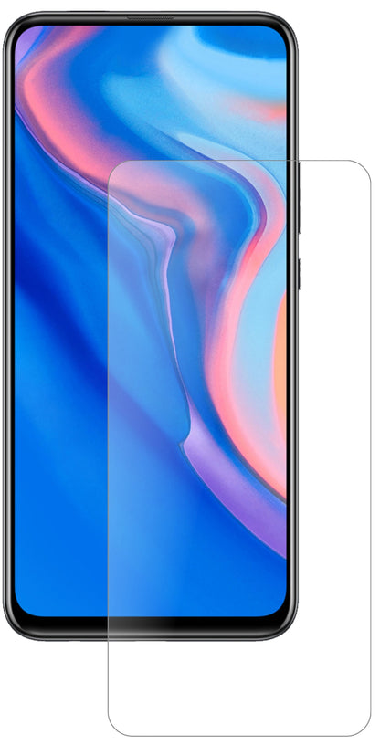 HuaweiY9 Prime (2019) mit aufgebrachter dipos Panzerfolie, die lästige Fingerabdrücke minimiert