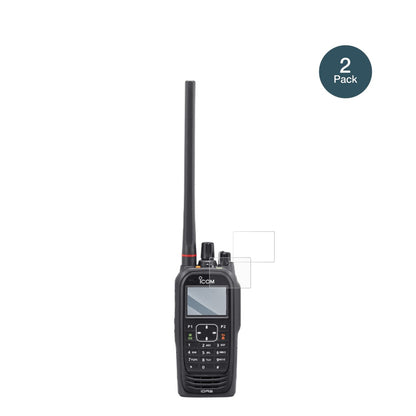 IcomIC-F4400DT mit aufgebrachter dipos Panzerfolie, die lästige Fingerabdrücke minimiert
