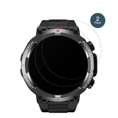 IOWODOW50 1.39 Zoll Smartwatch mit aufgebrachter dipos Panzerfolie, die lästige Fingerabdrücke minimiert